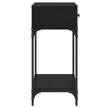 vidaXL Konsolentisch mit Regal Schwarz Eichen-Optik 75 x 34.5 x 75 cm
