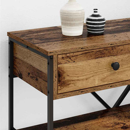 vidaXL Konsolentisch mit Schubladen Braun 100 x 34,5 x 75 cm Holz
