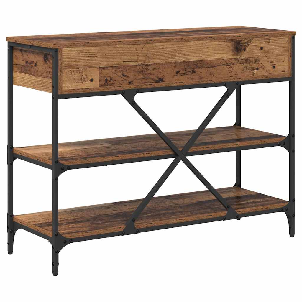 vidaXL Konsolentisch mit Schubladen Braun 100 x 34,5 x 75 cm Holz