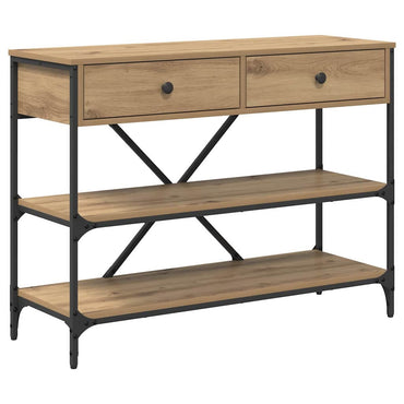 vidaXL Konsolentisch mit Schubladen Braun 100 x 34,5 x 75 cm Holz
