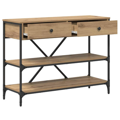 Konsolentisch mit Schubladen Braun 100 x 34,5 x 75 cm Holz
