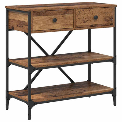 vidaXL Konsolentisch mit Schubladen Braun 100 x 34,5 x 75 cm Holz