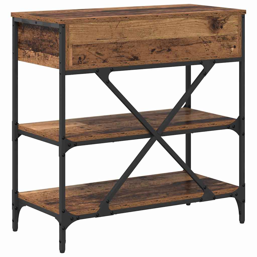 vidaXL Konsolentisch mit Schubladen Braun 100 x 34,5 x 75 cm Holz