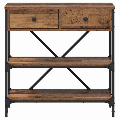 vidaXL Konsolentisch mit Schubladen Braun 100 x 34,5 x 75 cm Holz