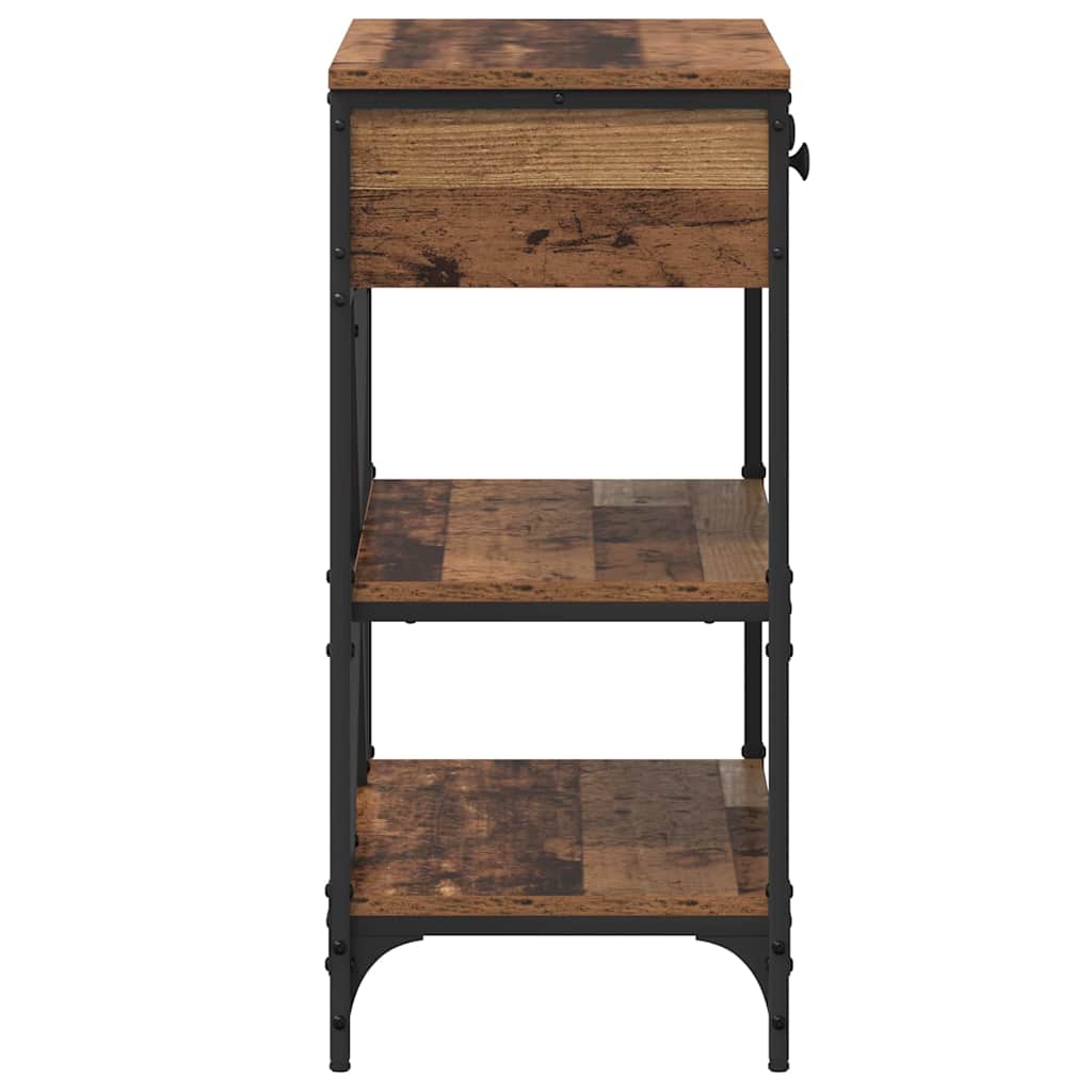 vidaXL Konsolentisch mit Schubladen Braun 100 x 34,5 x 75 cm Holz