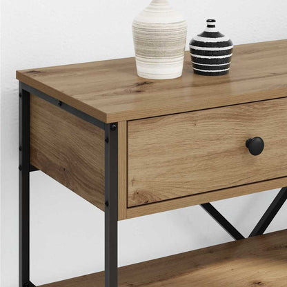 vidaXL Konsolentisch mit Schubladen Braun 100 x 34,5 x 75 cm Holz