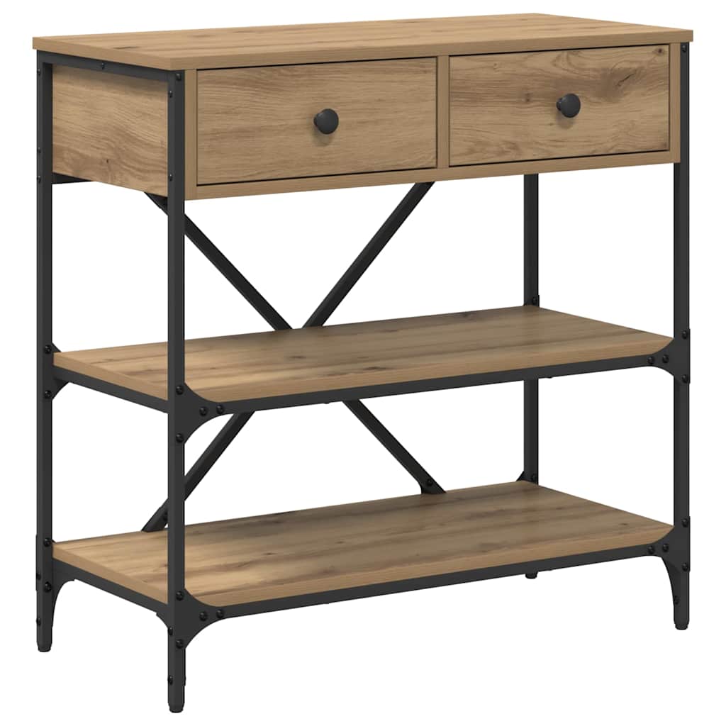 vidaXL Konsolentisch mit Schubladen Braun 100 x 34,5 x 75 cm Holz