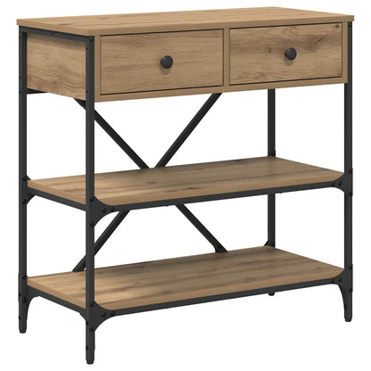 vidaXL Konsolentisch mit Schubladen Braun 100 x 34,5 x 75 cm Holz