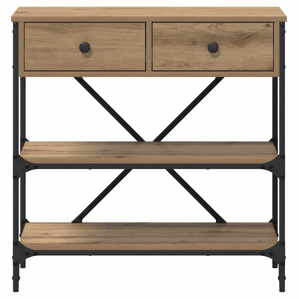 vidaXL Konsolentisch mit Schubladen Braun 100 x 34,5 x 75 cm Holz