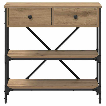 vidaXL Konsolentisch mit Schubladen Braun 100 x 34,5 x 75 cm Holz