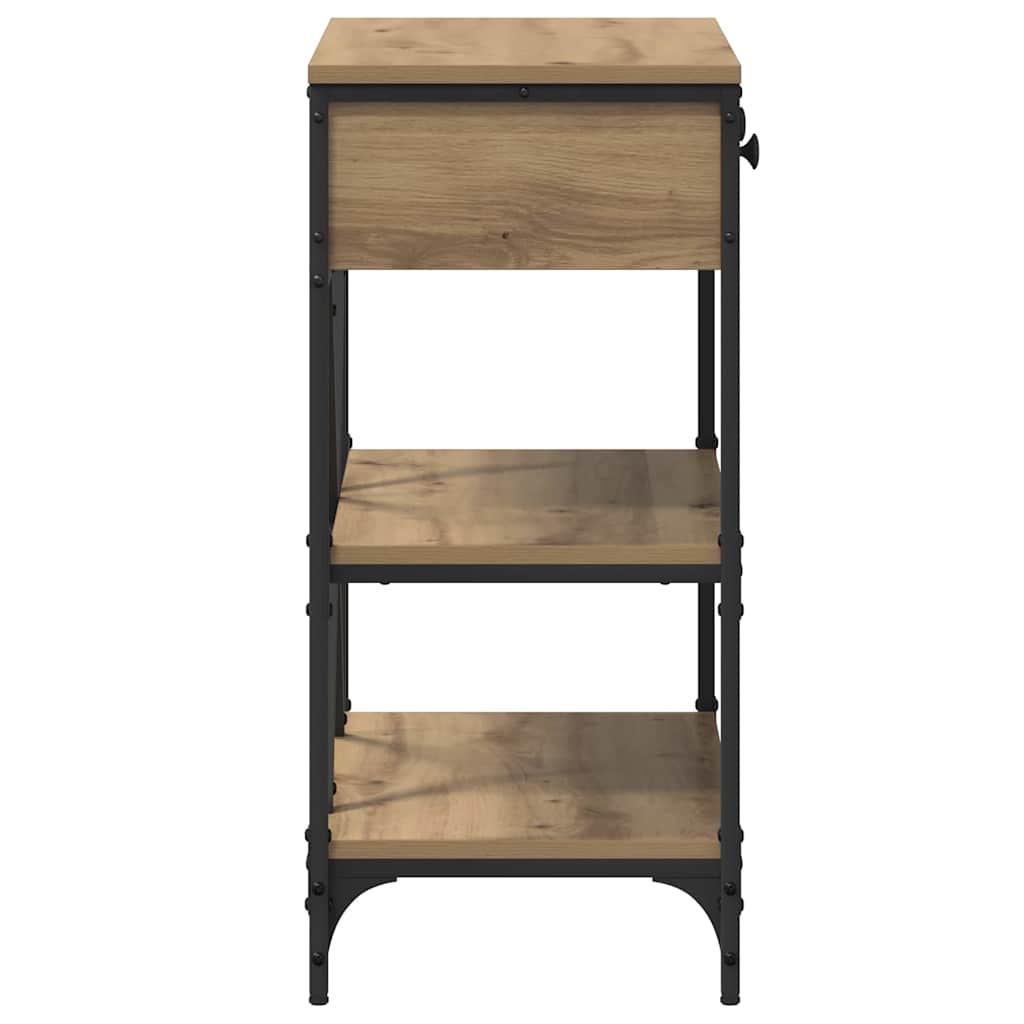 vidaXL Konsolentisch mit Schubladen Braun 100 x 34,5 x 75 cm Holz