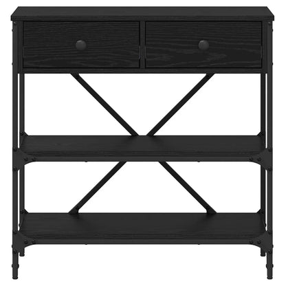 vidaXL Konsolentisch Schwarz Eichen-Optik 100 x 34,5 x 75 cm Holz