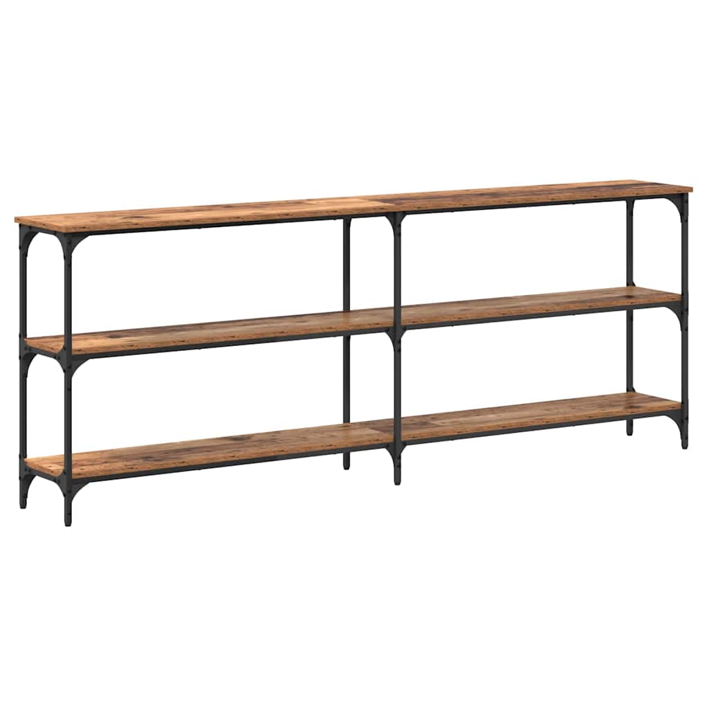 Konsolentisch Altholz 200 x 29 x 75 cm Sperrholz und Metall