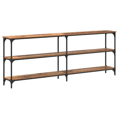 Konsolentisch Altholz 200 x 29 x 75 cm Sperrholz und Metall