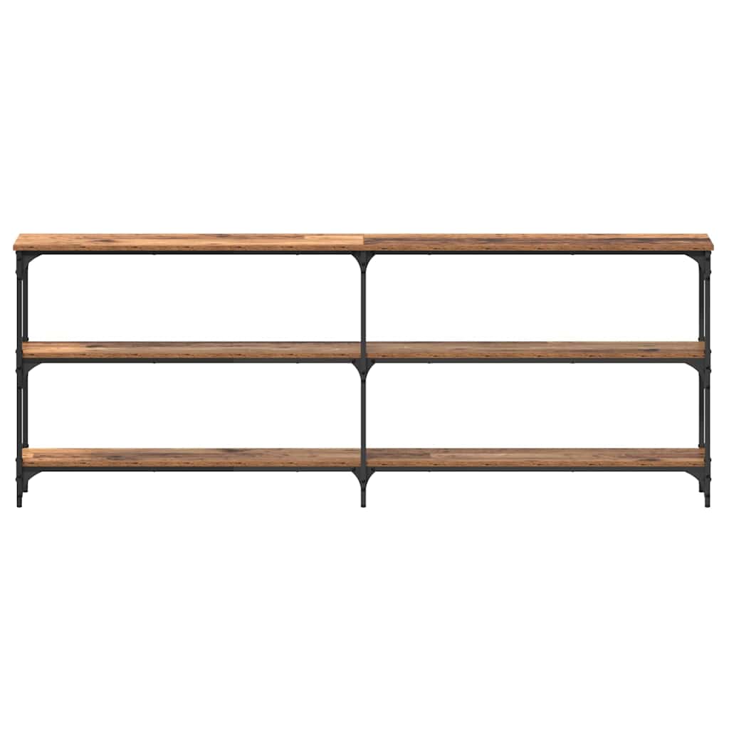 Konsolentisch Altholz 200 x 29 x 75 cm Sperrholz und Metall