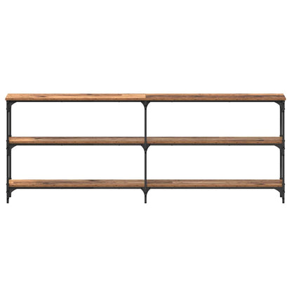 Konsolentisch Altholz 200 x 29 x 75 cm Sperrholz und Metall