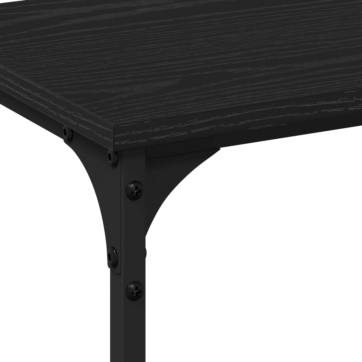 vidaXL Konsolentisch Schwarz Eichen-Optik 200 x 29 x 75 cm