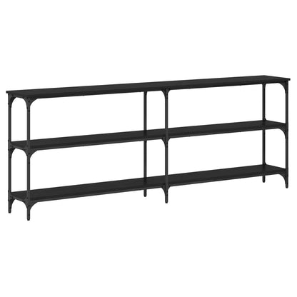 vidaXL Konsolentisch Schwarz Eichen-Optik 200 x 29 x 75 cm