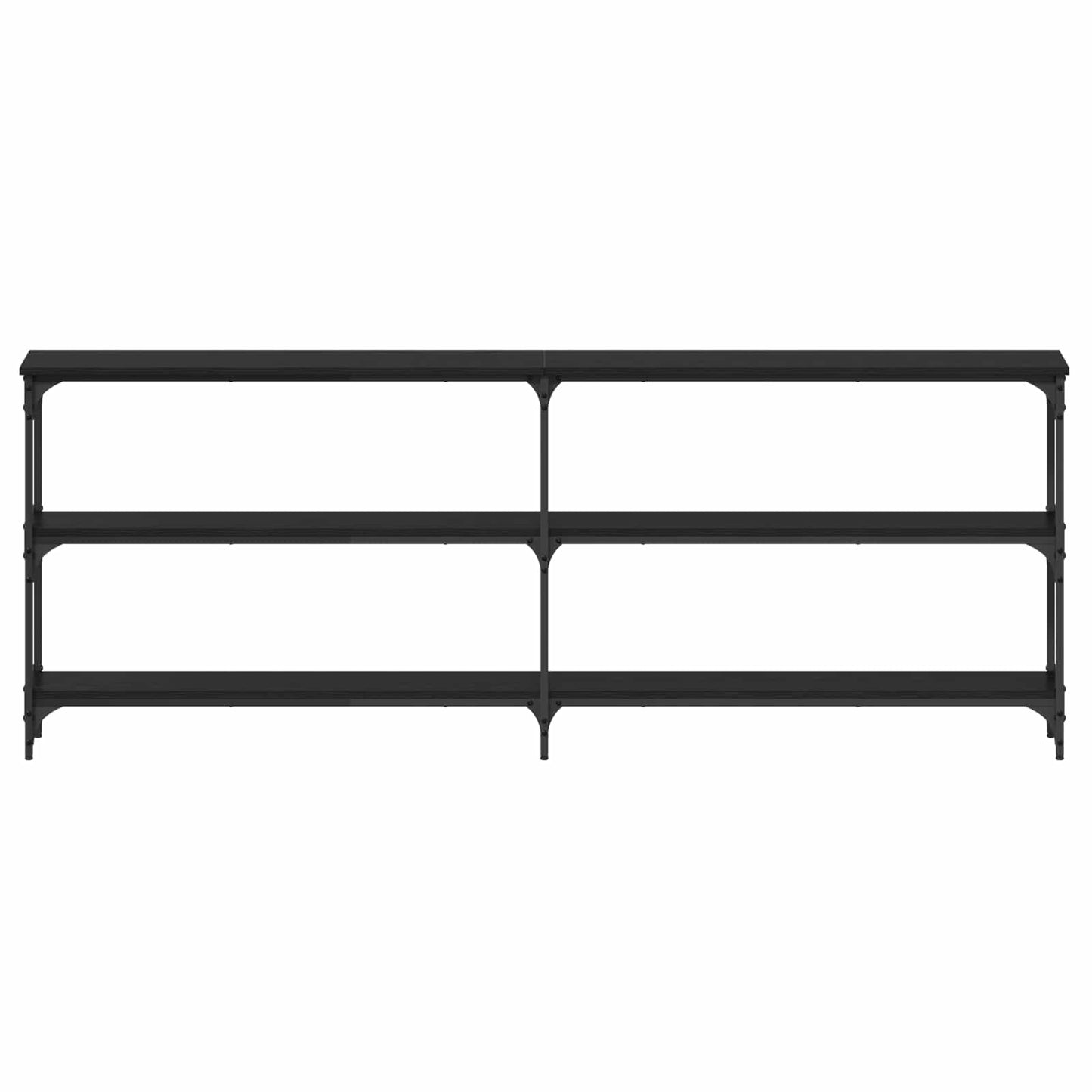 vidaXL Konsolentisch Schwarz Eichen-Optik 200 x 29 x 75 cm