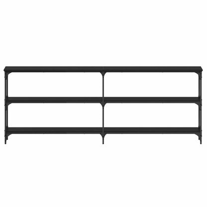 vidaXL Konsolentisch Schwarz Eichen-Optik 200 x 29 x 75 cm