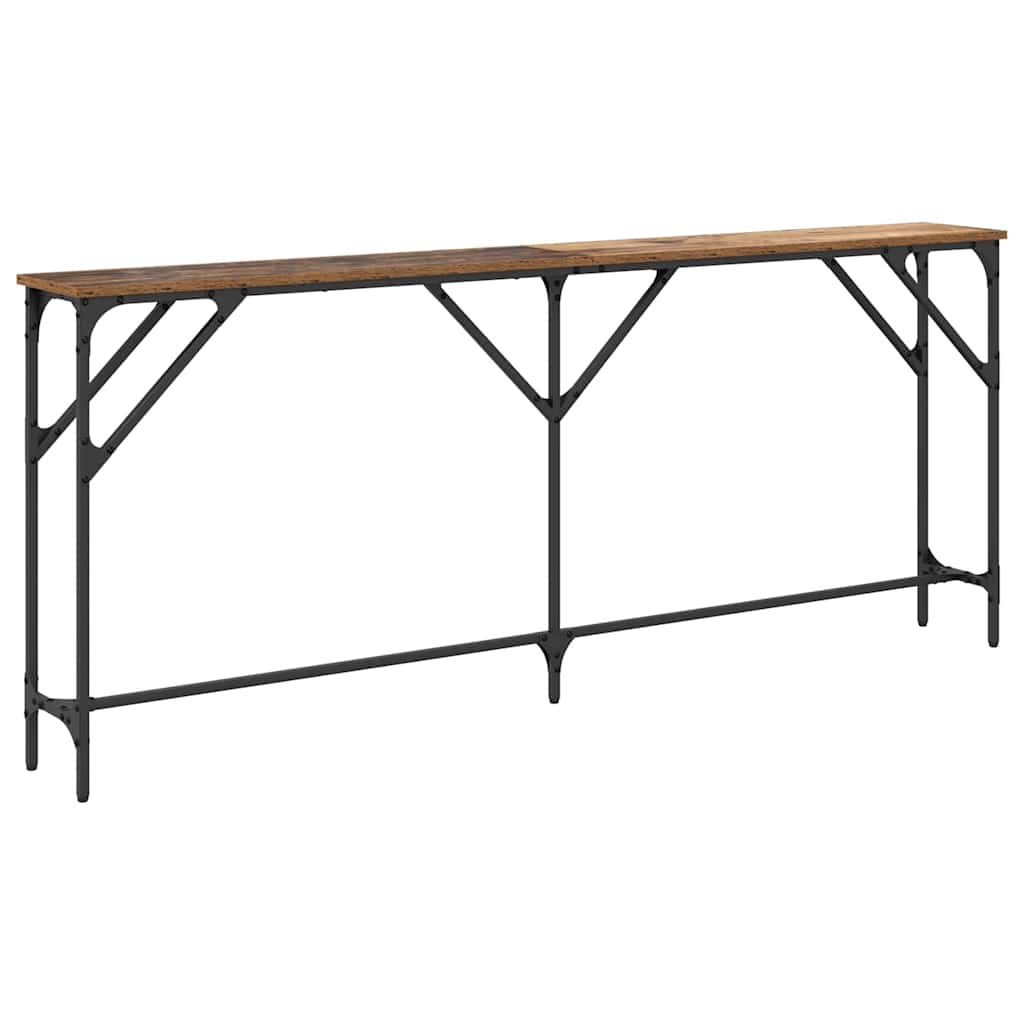 vidaXL Konsolentisch Altholz 180 x 23 x 75 cm Schichtholz und Metall