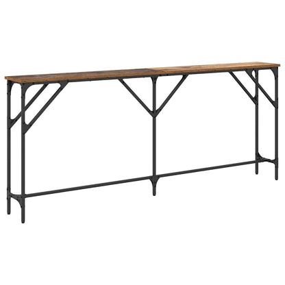 vidaXL Konsolentisch Altholz 180 x 23 x 75 cm Schichtholz und Metall