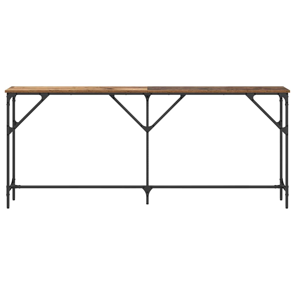 vidaXL Konsolentisch Altholz 180 x 23 x 75 cm Schichtholz und Metall