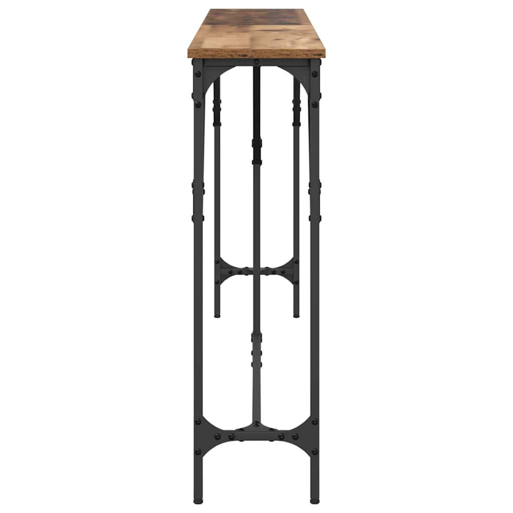 vidaXL Konsolentisch Altholz 180 x 23 x 75 cm Schichtholz und Metall