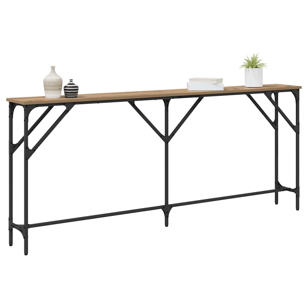 vidaXL Konsolentisch Artisan-Eiche 180 x 23 x 75 cm