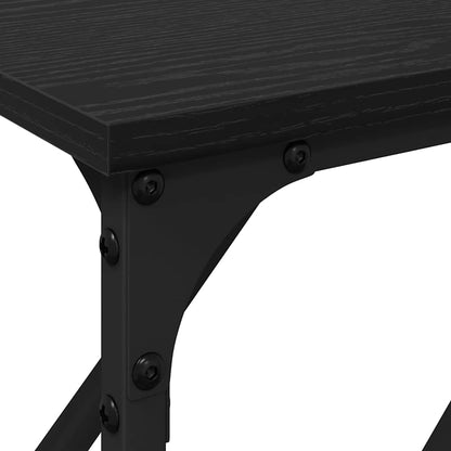 vidaXL Konsolentisch Schwarz Eichen-Optik 180 x 23 x 75 cm