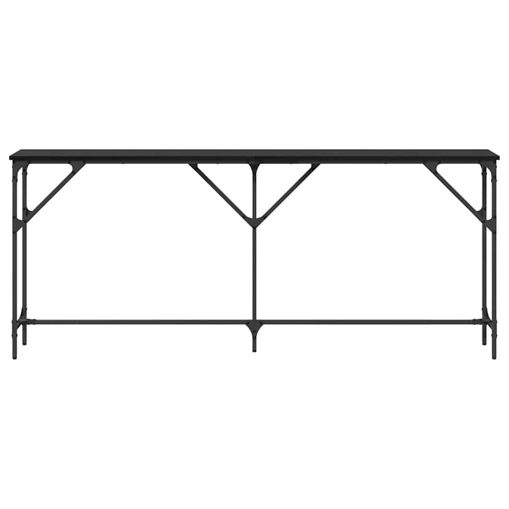 vidaXL Konsolentisch Schwarz Eichen-Optik 180 x 23 x 75 cm