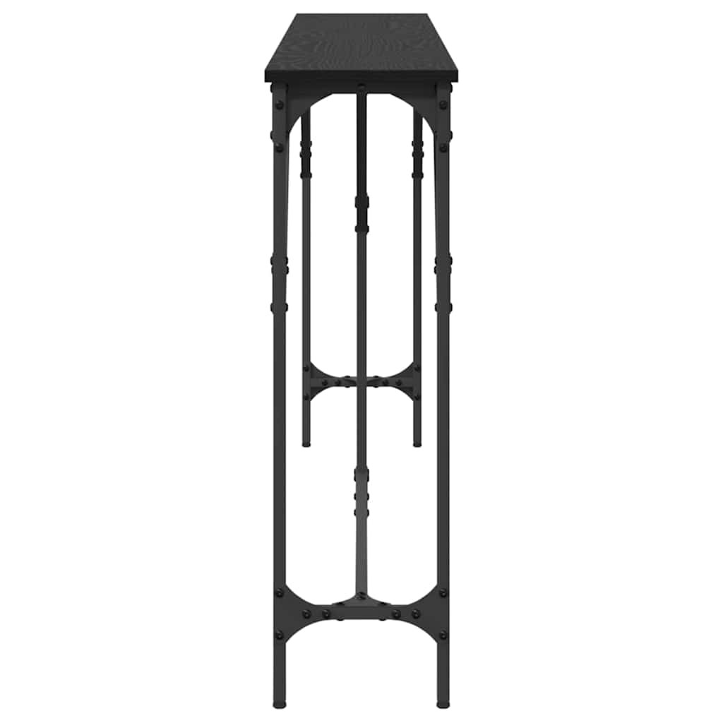 vidaXL Konsolentisch Schwarz Eichen-Optik 180 x 23 x 75 cm