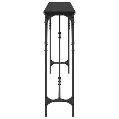 vidaXL Konsolentisch Schwarz Eichen-Optik 180 x 23 x 75 cm