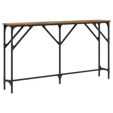 vidaXL Konsolentisch Altholz 140 x 23 x 75 cm Schichtholz und Metall