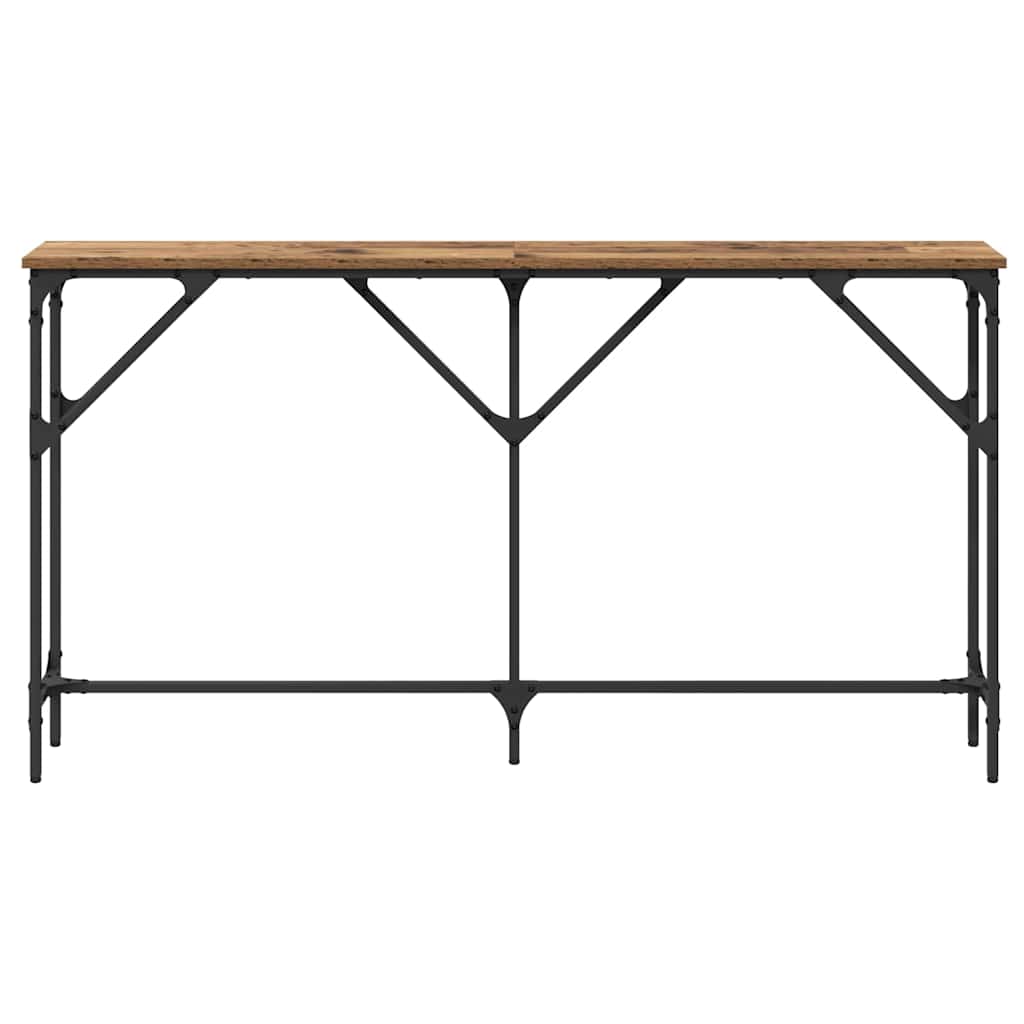 vidaXL Konsolentisch Altholz 140 x 23 x 75 cm Schichtholz und Metall
