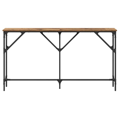 vidaXL Konsolentisch Altholz 140 x 23 x 75 cm Schichtholz und Metall