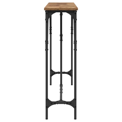 vidaXL Konsolentisch Altholz 140 x 23 x 75 cm Schichtholz und Metall