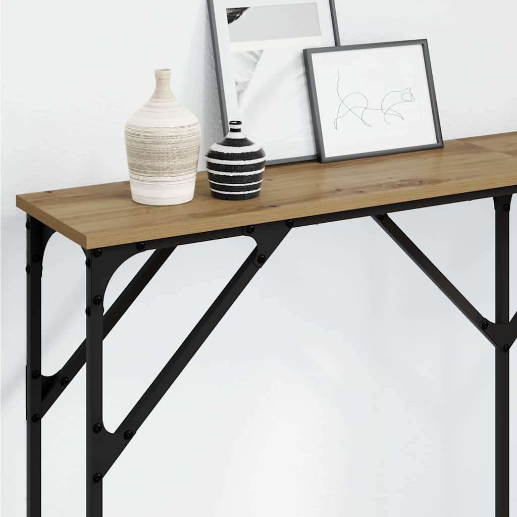 vidaXL Konsolentisch Artisan-Eiche 140 x 23 x 75 cm