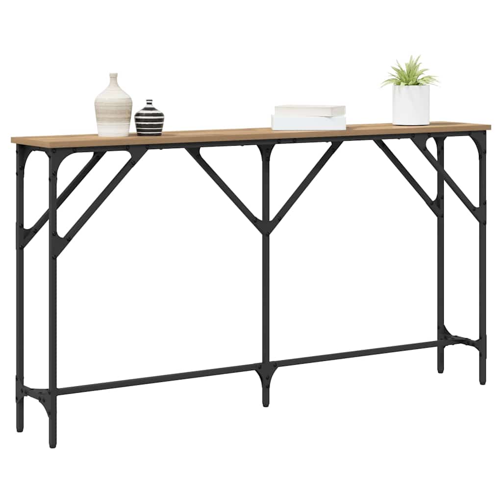 vidaXL Konsolentisch Artisan-Eiche 140 x 23 x 75 cm