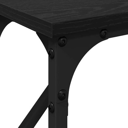 vidaXL Konsolentisch Schwarz Eichen-Optik 140 x 23 x 75 cm
