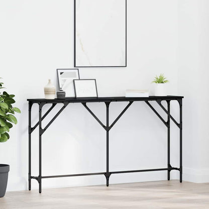 vidaXL Konsolentisch Schwarz Eichen-Optik 140 x 23 x 75 cm
