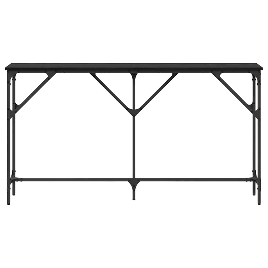 vidaXL Konsolentisch Schwarz Eichen-Optik 140 x 23 x 75 cm