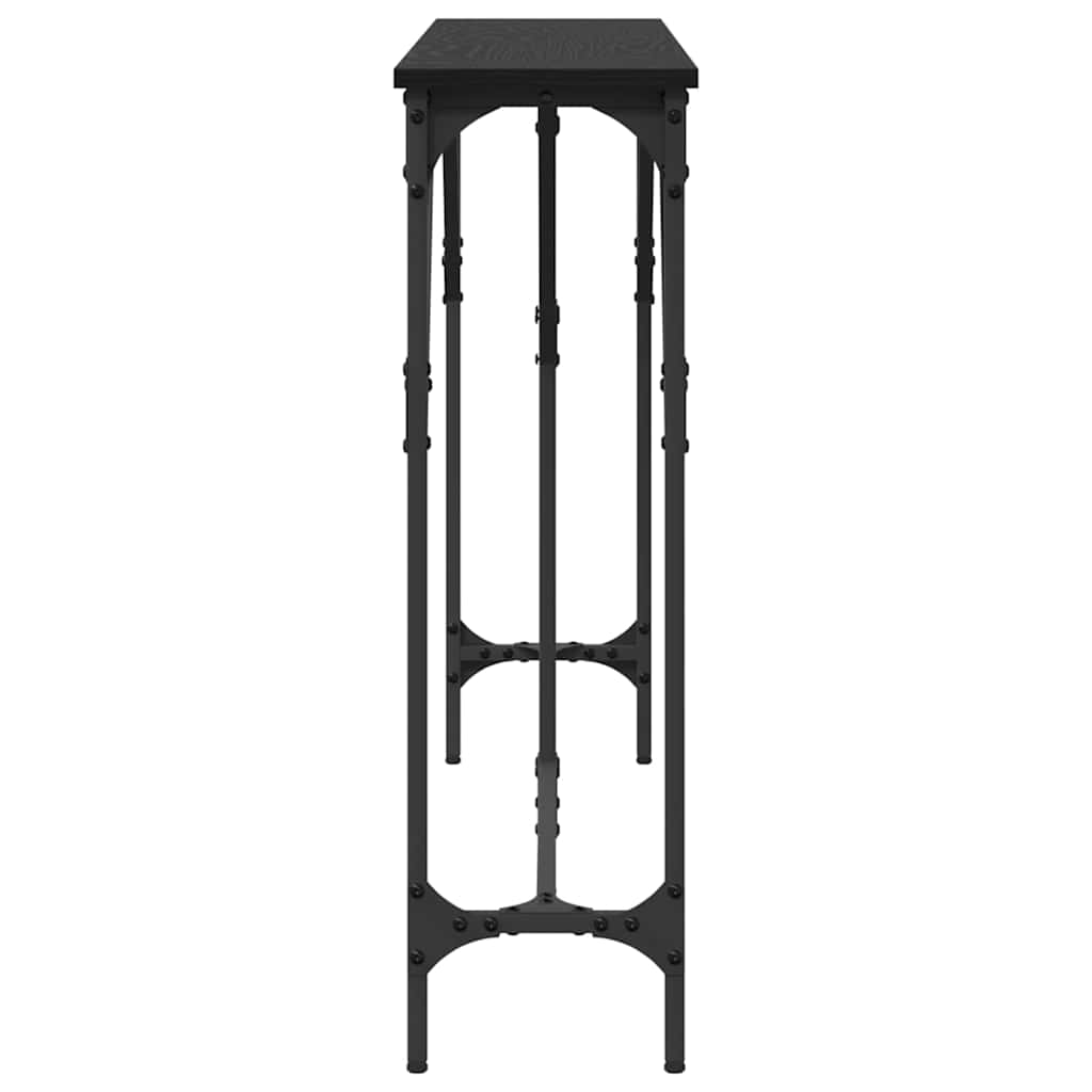 vidaXL Konsolentisch Schwarz Eichen-Optik 140 x 23 x 75 cm