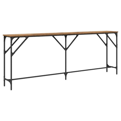 vidaXL Konsolentisch Altholz 200 x 29 x 75 cm Schichtholz und Metall