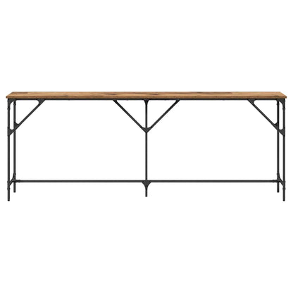 vidaXL Konsolentisch Altholz 200 x 29 x 75 cm Schichtholz und Metall