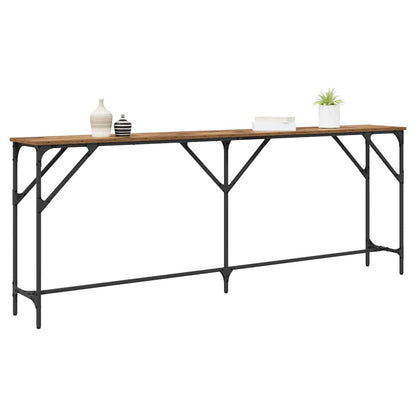 vidaXL Konsolentisch Altholz 200 x 29 x 75 cm Schichtholz und Metall