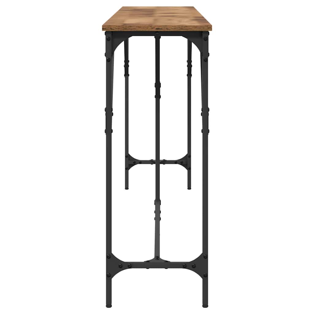 vidaXL Konsolentisch Altholz 200 x 29 x 75 cm Schichtholz und Metall