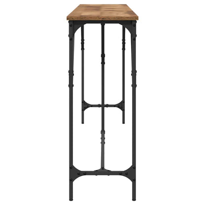 vidaXL Konsolentisch Altholz 200 x 29 x 75 cm Schichtholz und Metall
