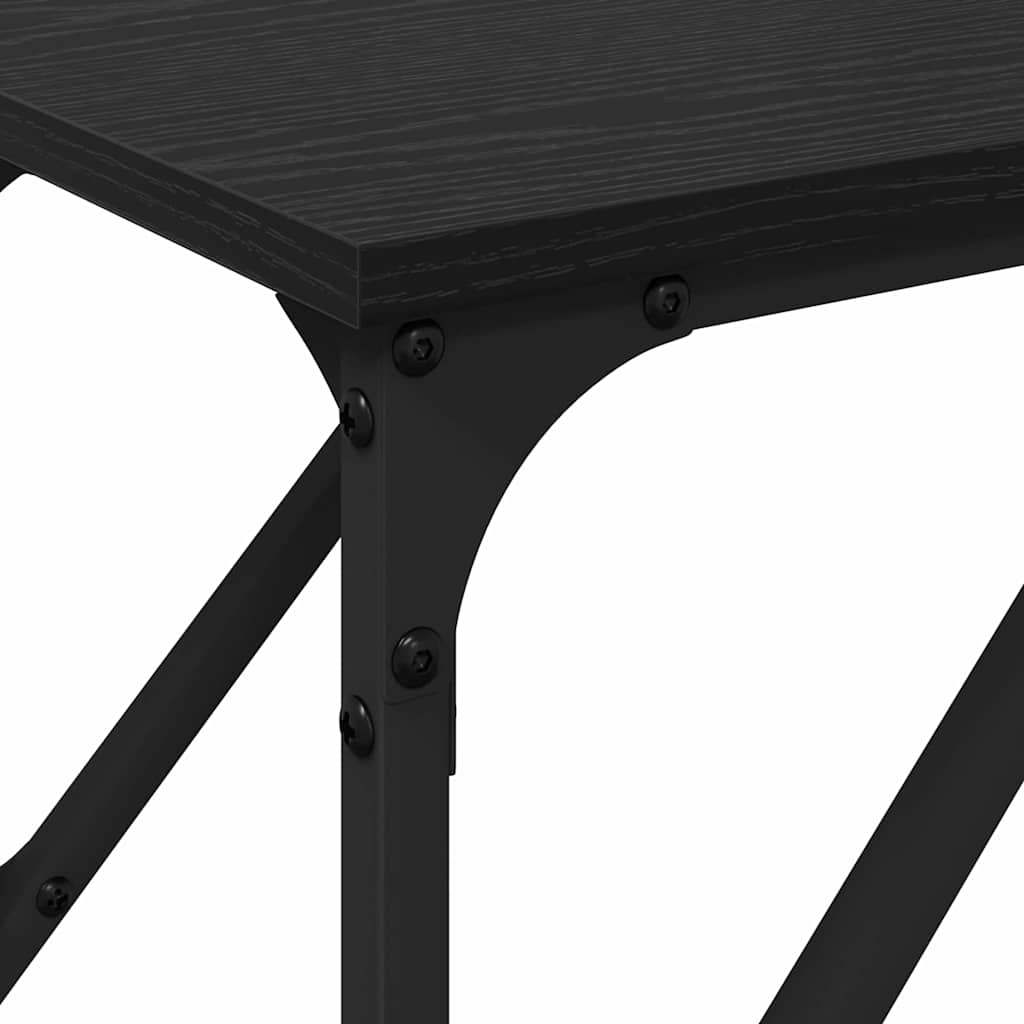 vidaXL Konsolentisch Schwarz Eichen-Optik 200 x 29 x 75 cm