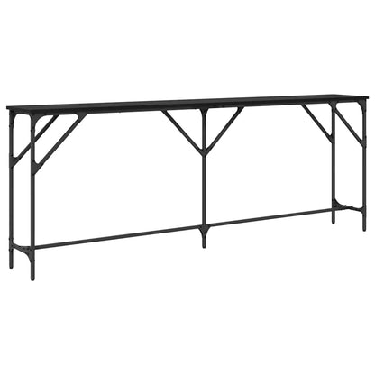 vidaXL Konsolentisch Schwarz Eichen-Optik 200 x 29 x 75 cm